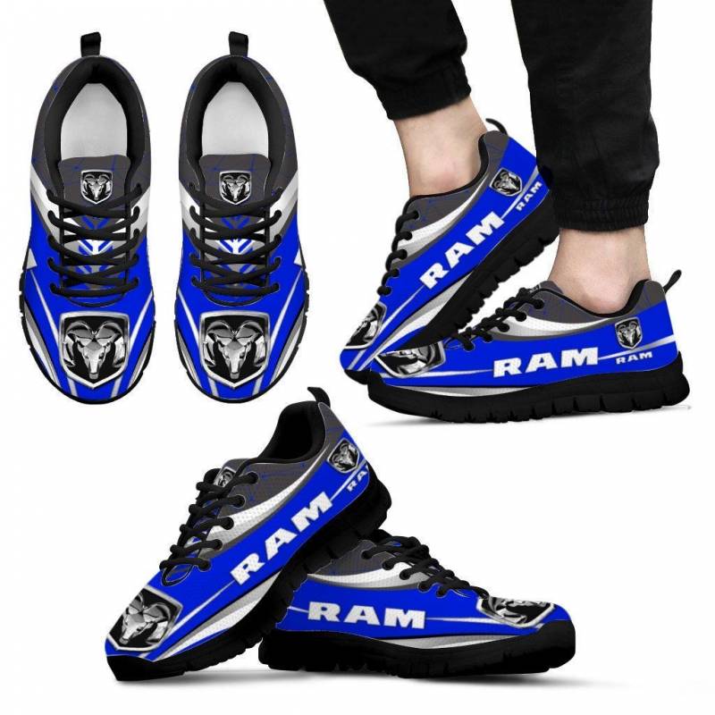 3D Printed Dodge RAM- BDA Sneakers Ver3 For Men & Women (Blue)