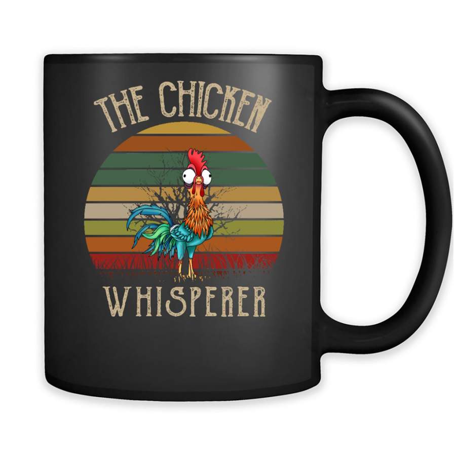 The Chicken Whisperer Classic Vintage Retro Design – Full-Wrap Coffee Black Mug