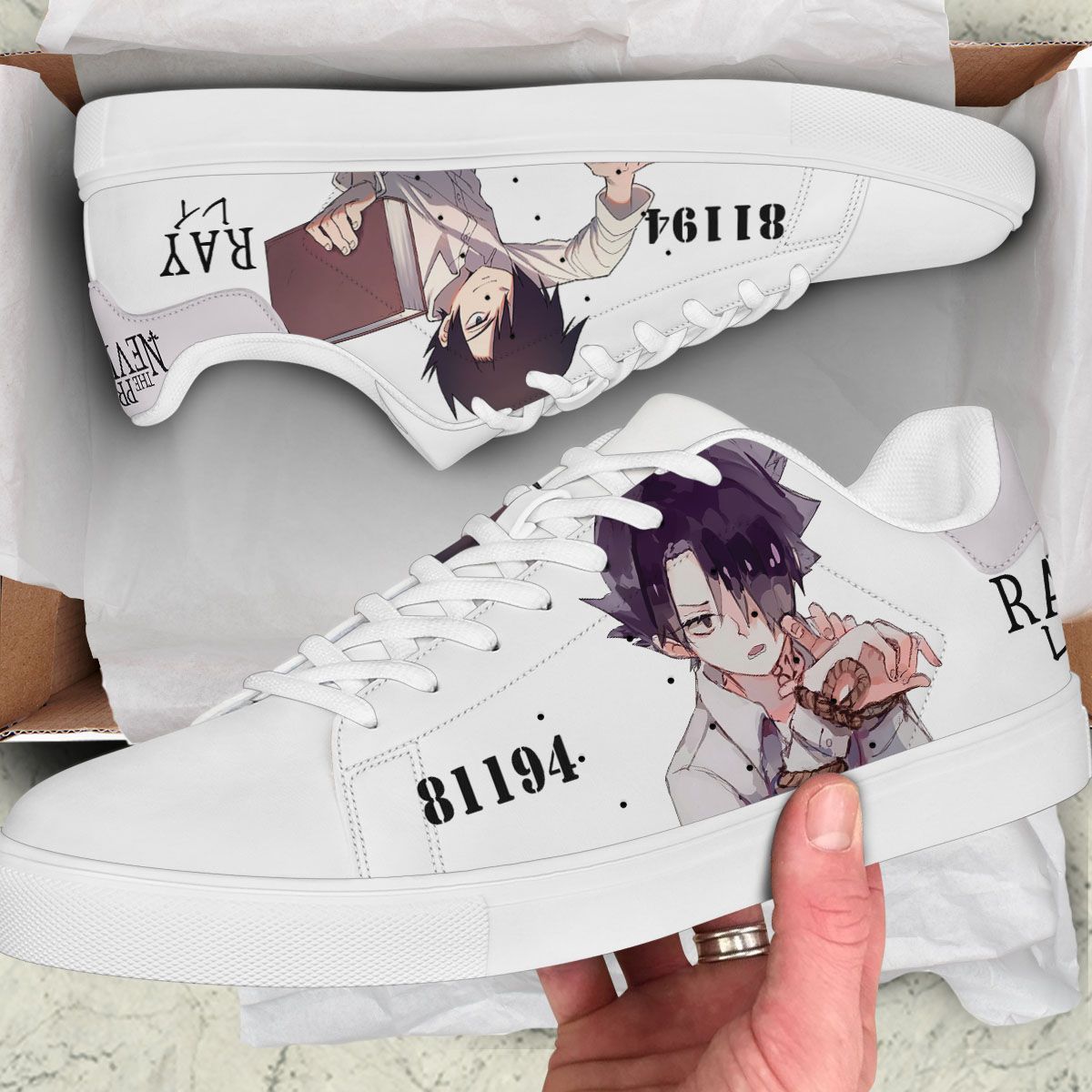 Ray Skate Sneakers The Promised Neverland Custom Anime Shoes – Katheri ...