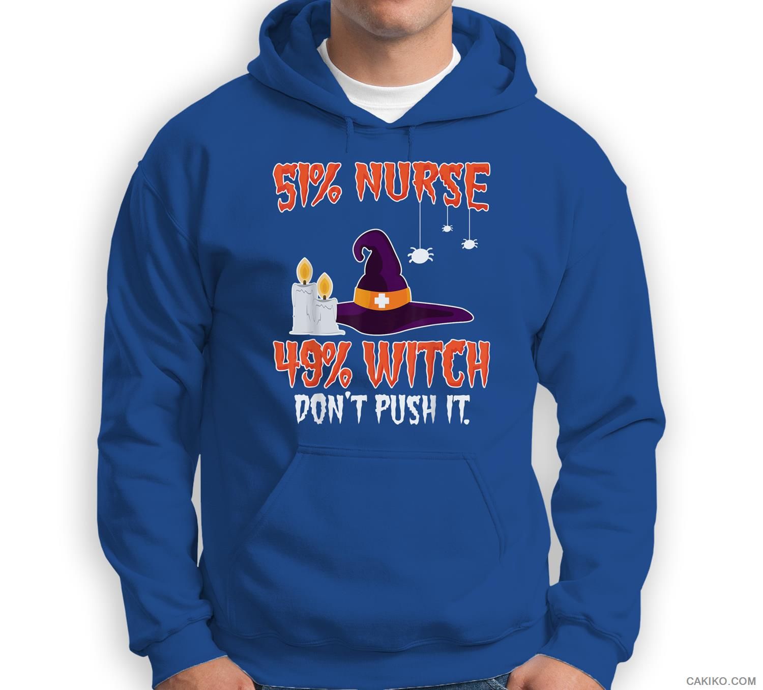 51% Nurse 49% Witch Womens Mens Halloween Nurses Sweatshirt & Hoodie