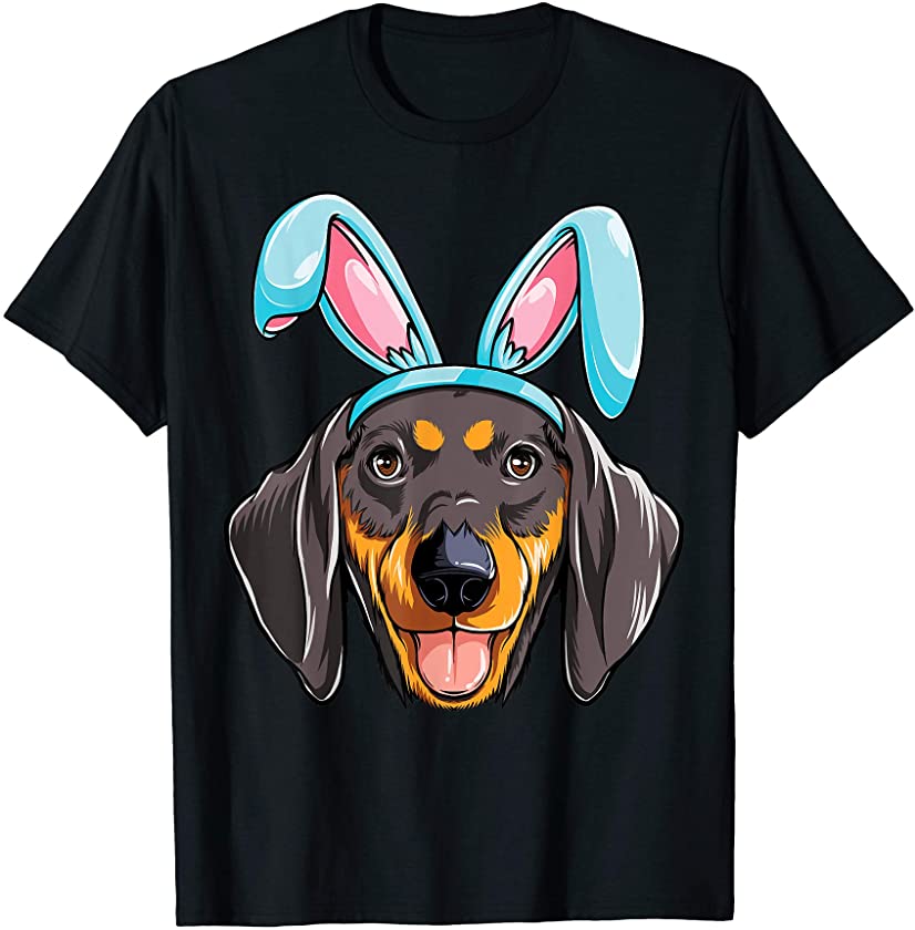 Dachshund Easter Bunny Boys Girls Kids Men Women Dog Lover T-Shirt