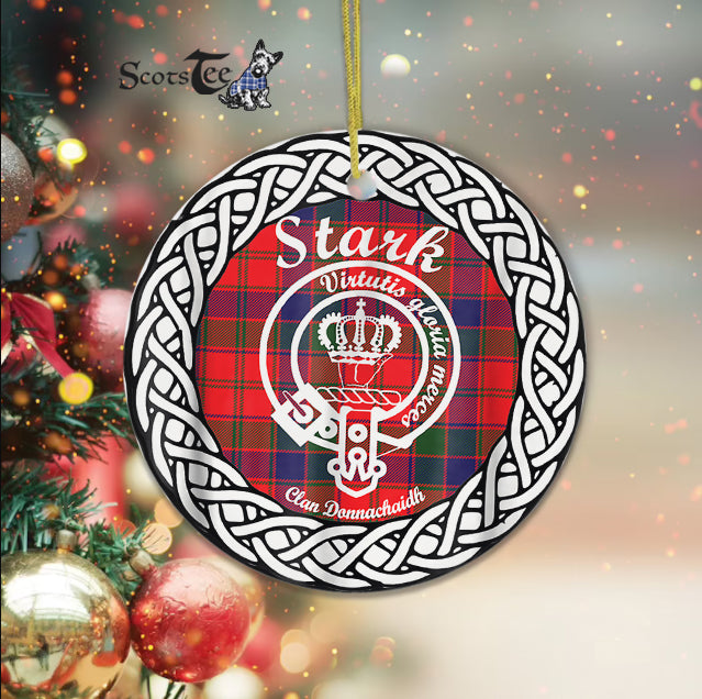 Stark Scottish Clan Tartan Crest Badge Plaid Ornament Gift. Christmas Tree Ornament Tartan Ornament Great Christmas Ornaments Gift