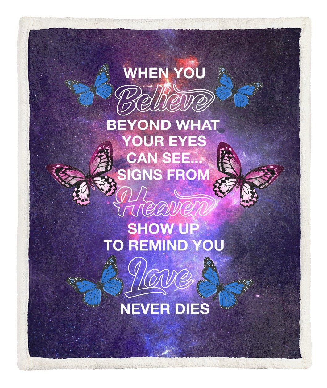 When You Believe Fleece Blanket | Adult 60×80 inch | Youth 45×60 inch | Colorful | BK1115