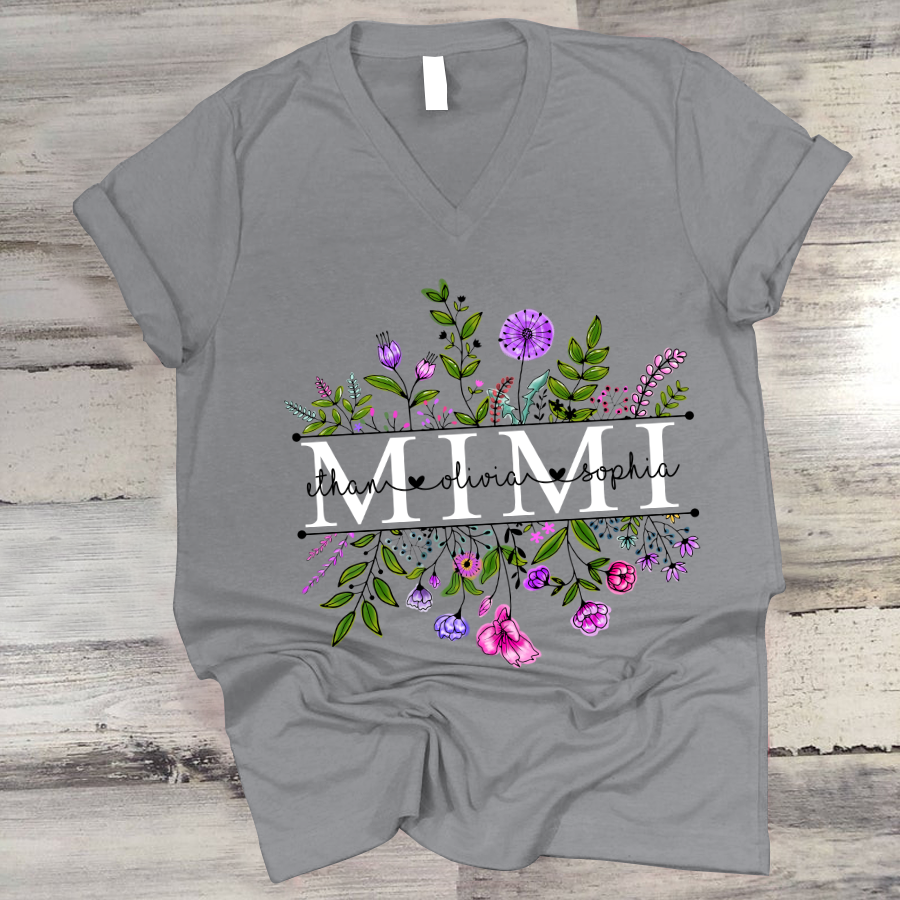 Wildflowers Mimi And Grandkid V-Neck