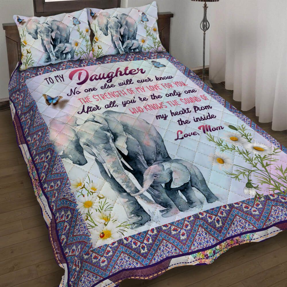 My Daughter Lovely Elephant Hh157 Iaxt Quilt Bedding Set