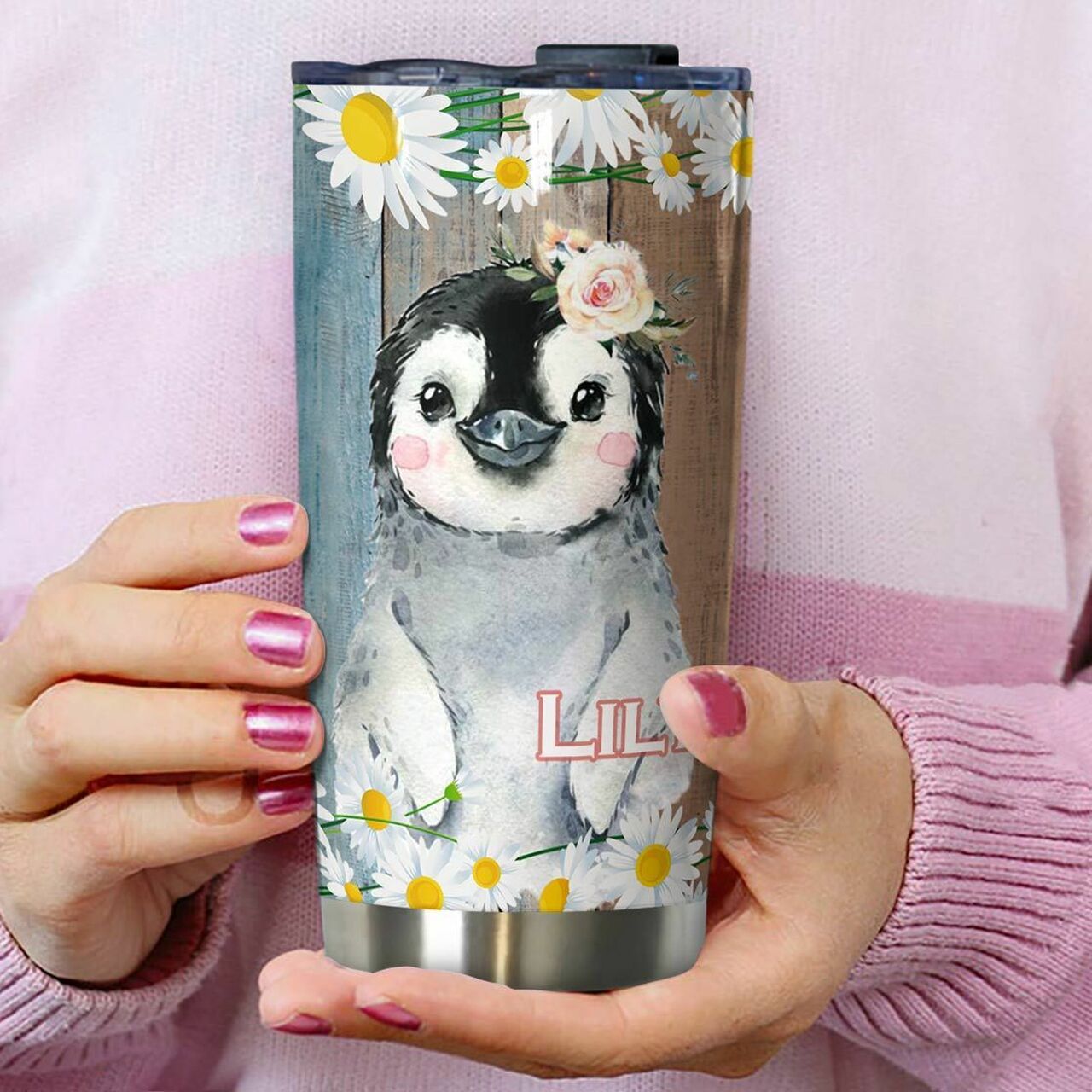 This Is The Year Penguin Personalized Custom Stainless Steel Tumbler Customize Name, Text, Number M09T9