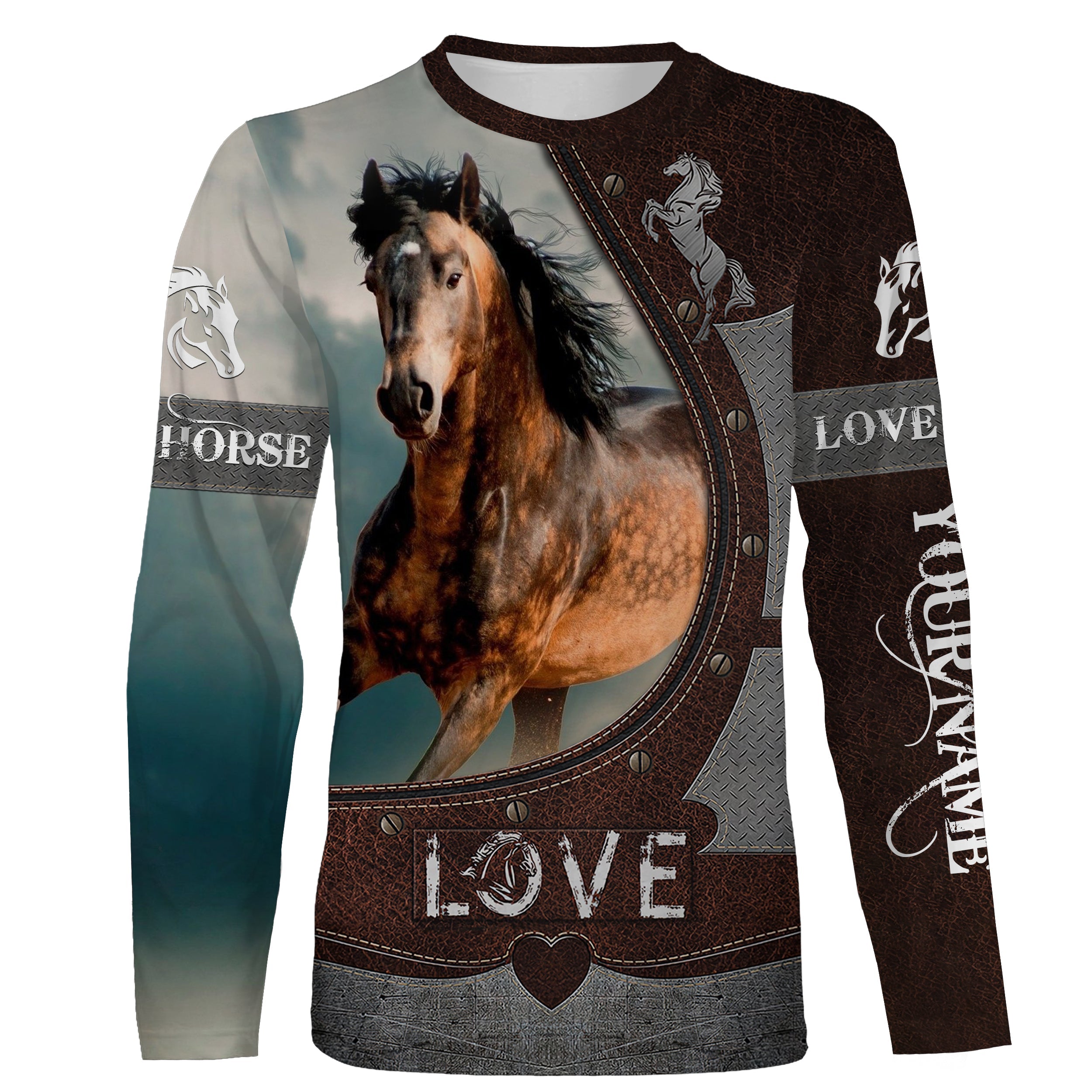 American Quarter Horse Love Horse 3D Shirts Custom Name Cute Horse Shirts, Animal Shirts, Girls Horse Clothes For Men, Women, Kid Nqs2785