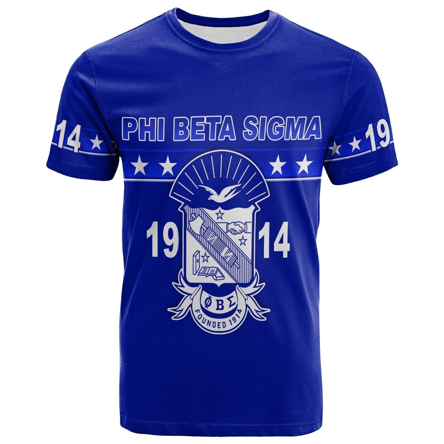 Fraternity Tshirt – Phi Beta Sigma Tshirt Blue Phi Version Blue