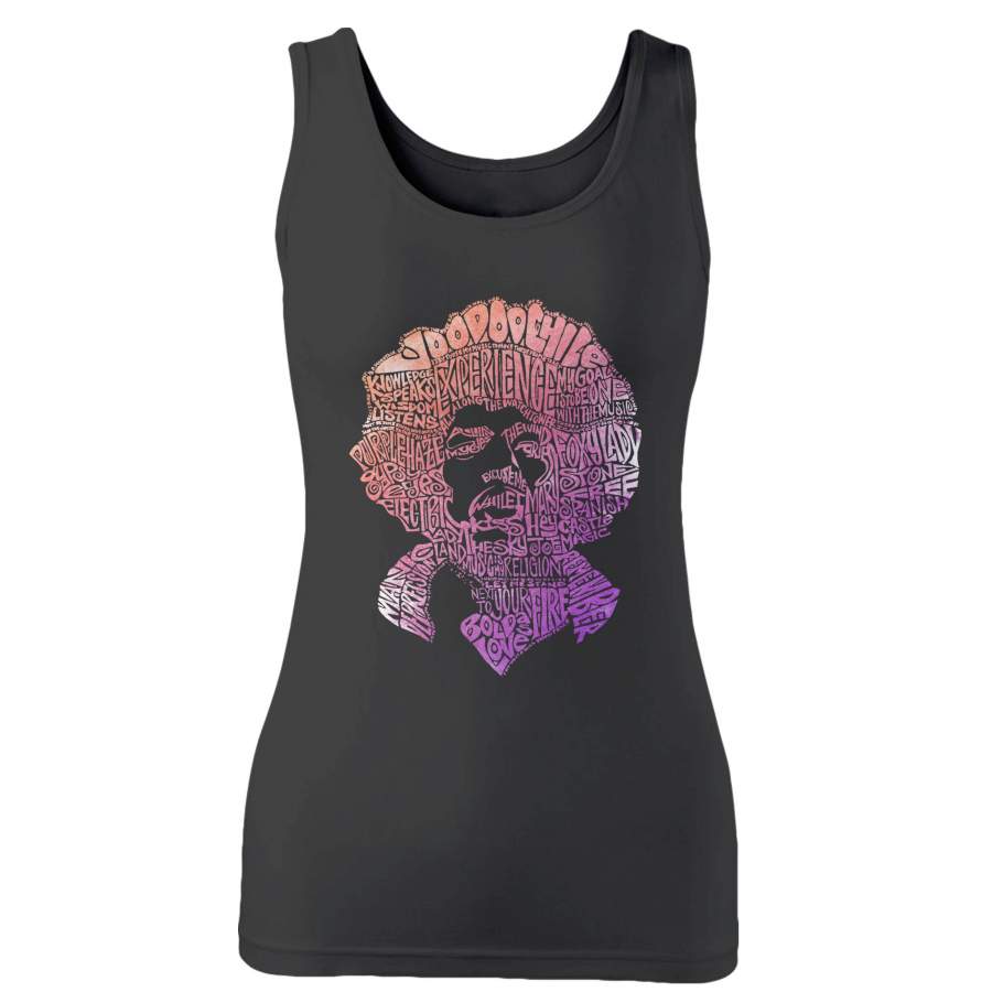 Jimmy Hendrix Lyrics Typography Woman’s Tank Top