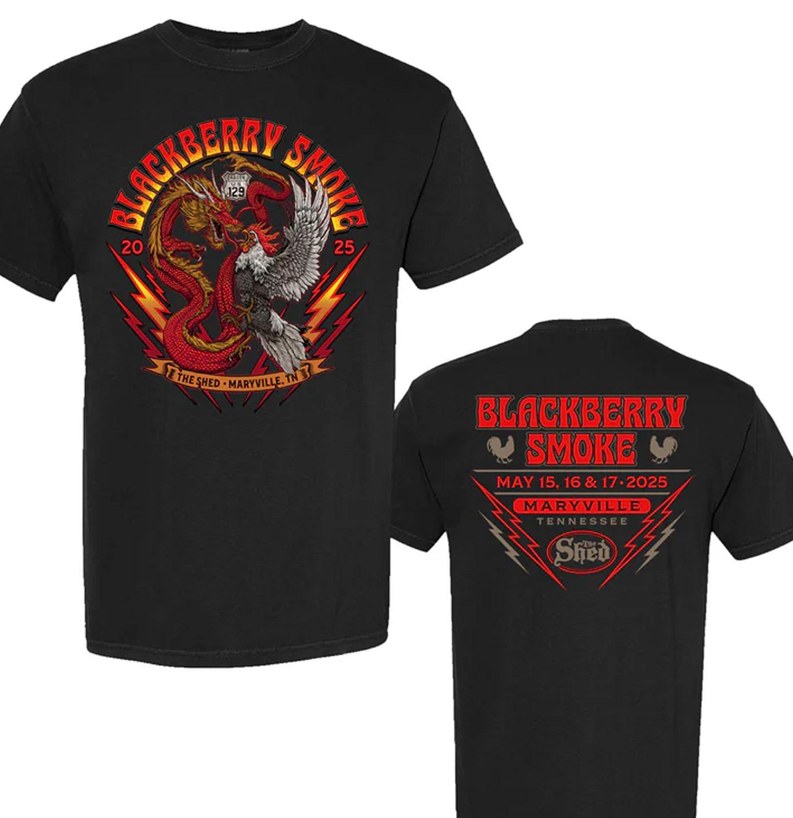 Retro Style Blackberry Smoke Maryville 2025 Two-Sided Unisex T-Shirt Limited Edition Band Tee | UK Rock Tour Merch