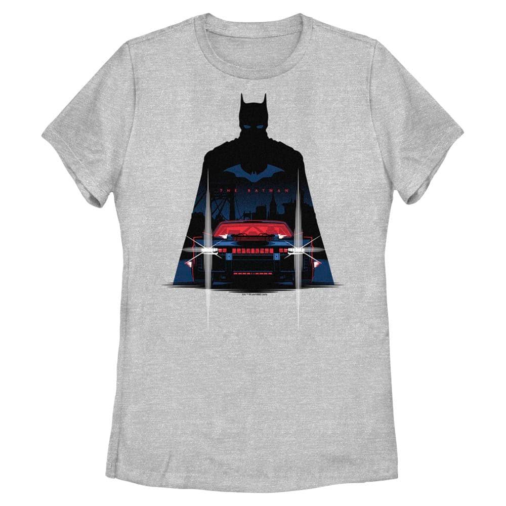 Bat Car Batman Silhouette – The Batman Heather Grey Women’S Cut Tee