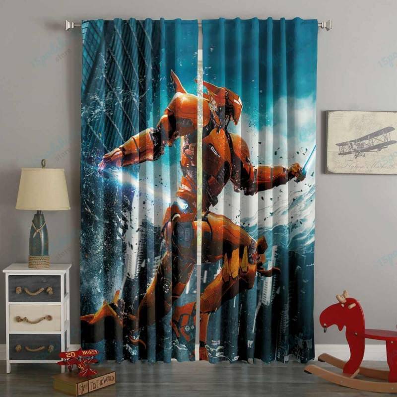 3D Printed Pacific Rim Uprising Style Custom Living Room Curtains