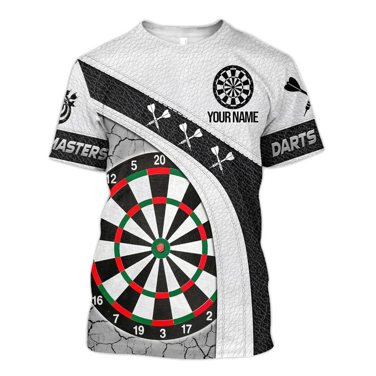 3D All Over Print Leather Pattern Dart Polo Shirt, Uniform For Team Dart, Dart Shirt