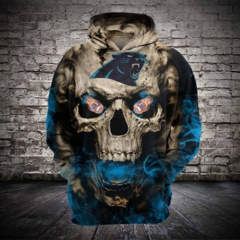 Skull carolina panthers full printing shirt – maria