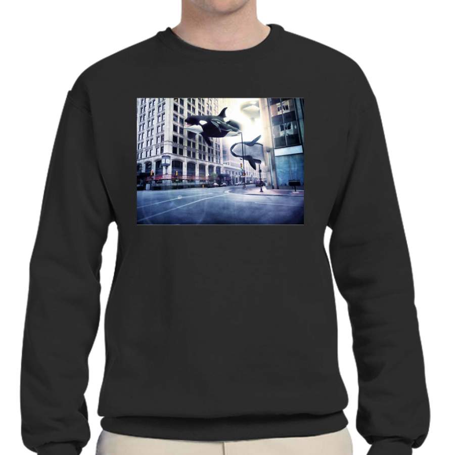 City of whales Crew Neck Sweatshirt