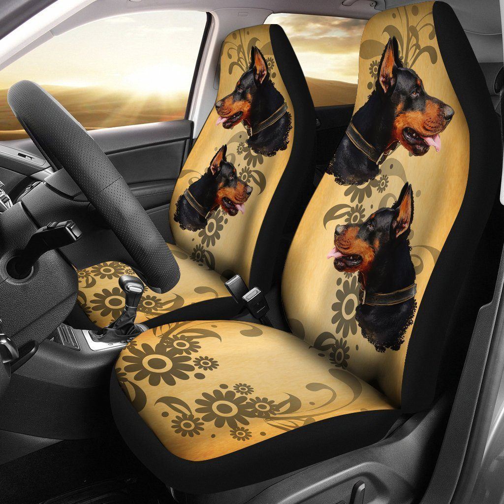 Vintage Doberman Car Seat Covers | Dog Car Seat Covers Set Of 2