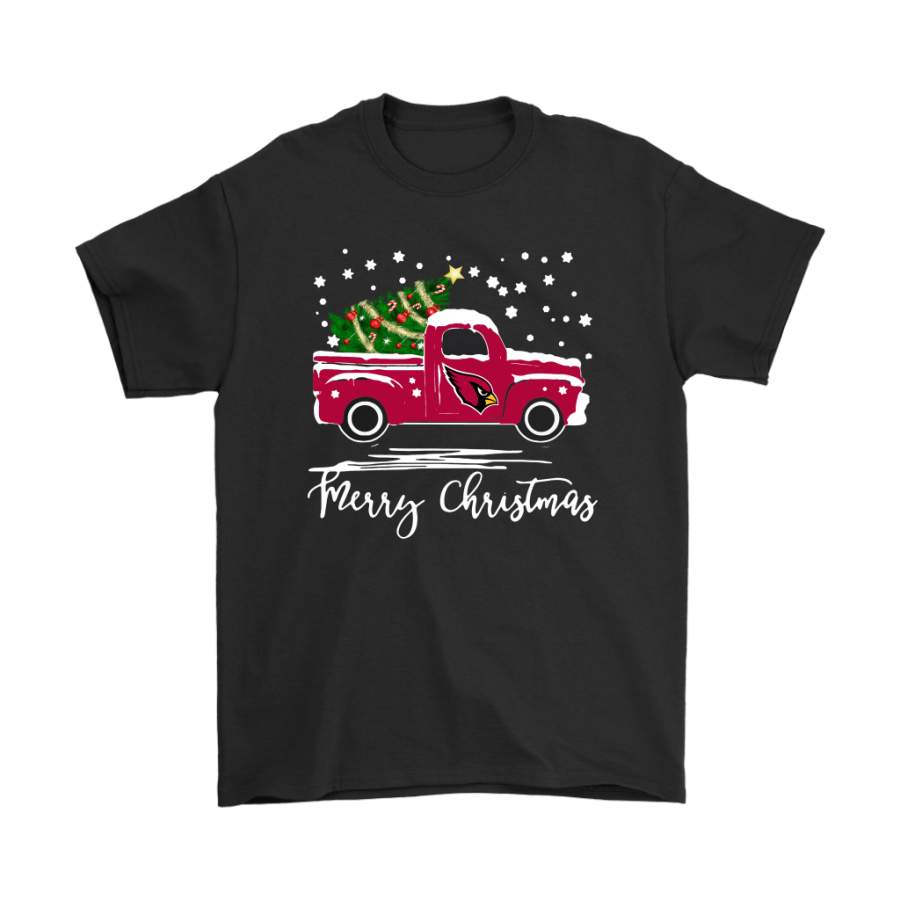 Arizona Cardinals Car With Christmas Tree Merry Christmas Shirts