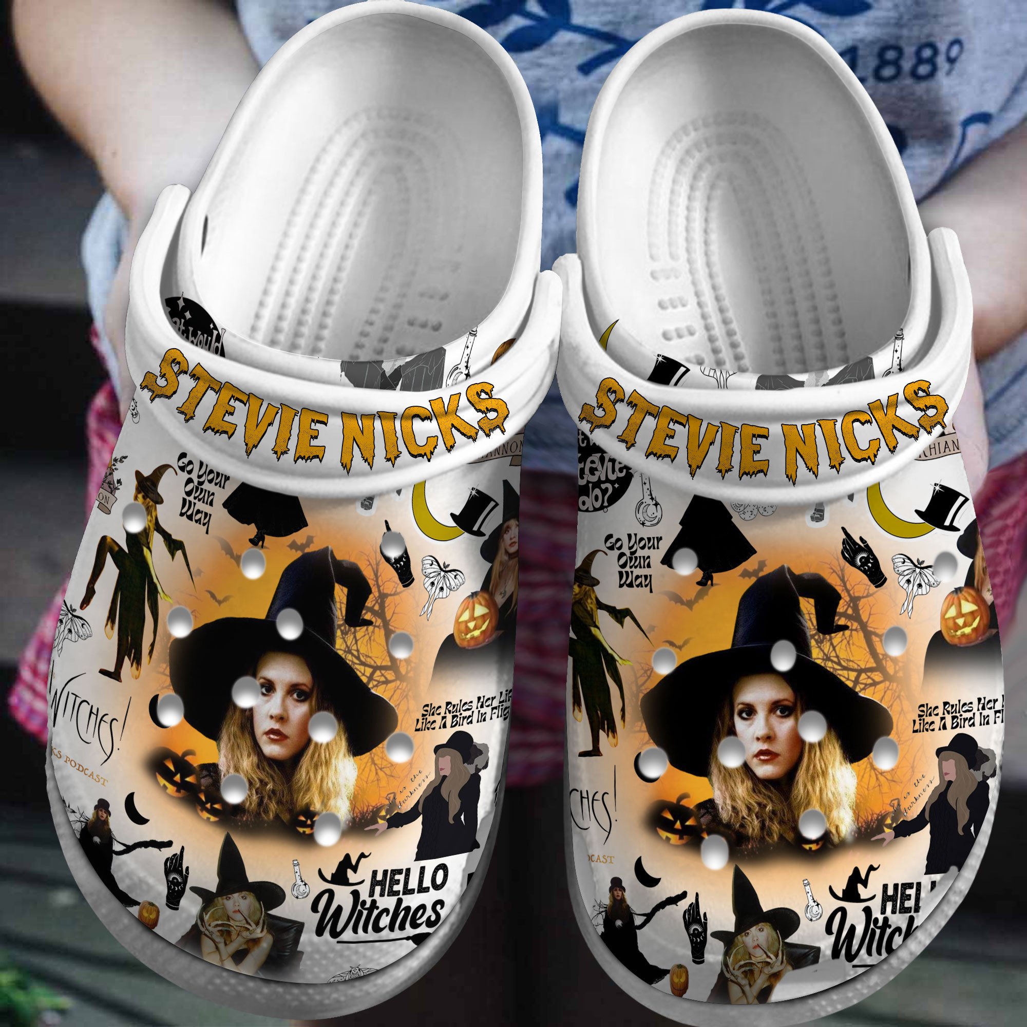 Stevie Nicks Music Crocs Crocband Clogs Shoes Comfortable For Men Women and Kids