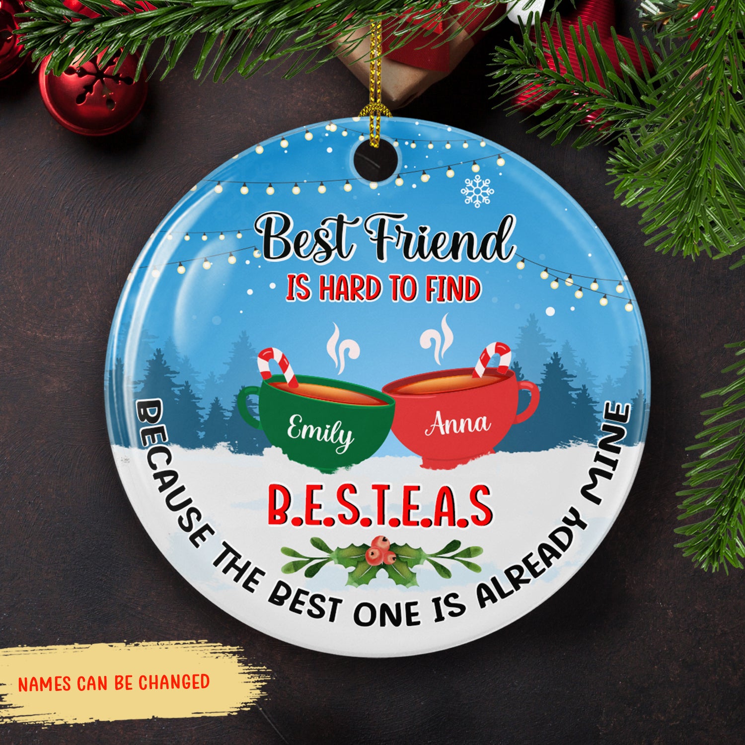 B.E.S.T.E.A.S – Personalized Ceramic Christmas Ornaments