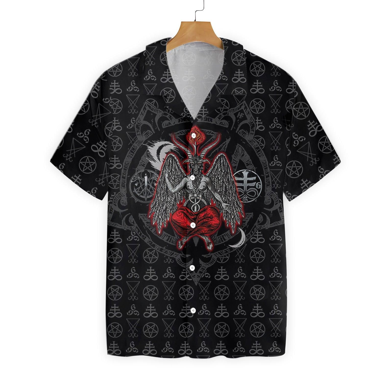 Baphomet Demon Satanism Pentagram 2612 Hawaii Shirt Ha92555