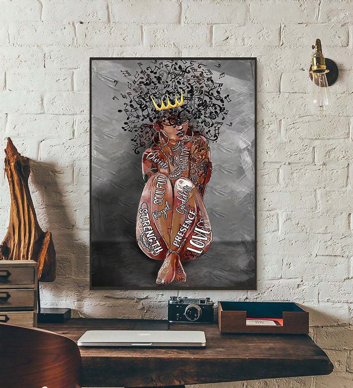 African American Poster, Black Queen Girl Art, Black Women Art, Black Girl Magic, Gift For Daughter Canvas And Poster, Canvas Painting, My Poster Wall