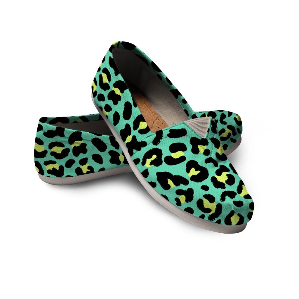 Green Leopard Canvas Shoes