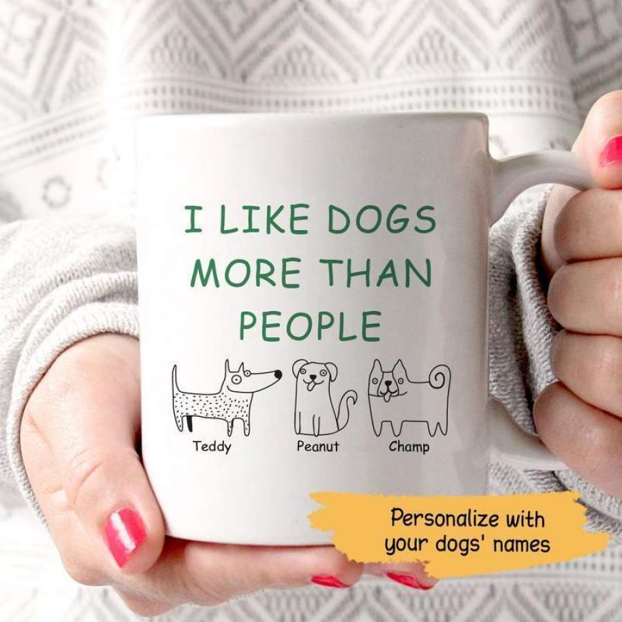 I Like Dogs More Than People Personalized Mug