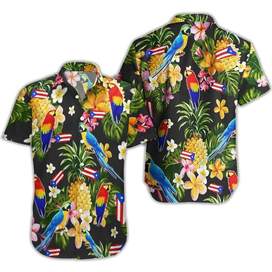 Hawaii Aloha Shirts Puerto Rico Parrot Ha88207