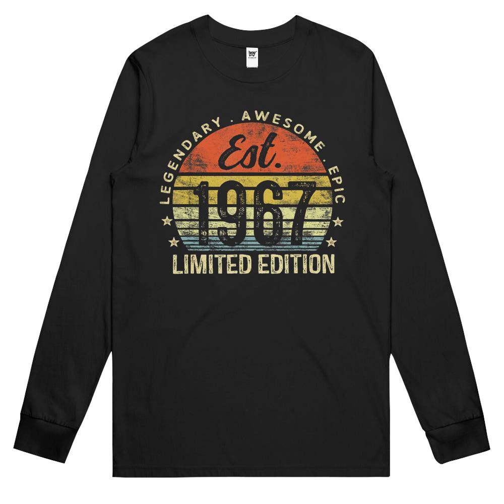 Est 1967 Limited Edition 55Th Birthday Gifts 55 Year Old Long Sleeve T Shirts