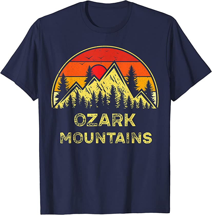 Vintage Ozark Mountains Arkansas AR Hiking Mountains Nature T-Shirt