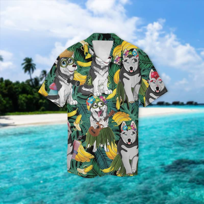 Felacia Husky Summer Leaves Hawaii Shirt 2 Ha21742