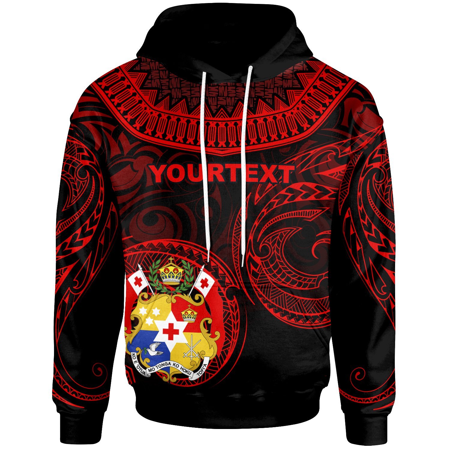 Tonga Custom Personalised Hoodie – Unique Serrated Texture – BN20