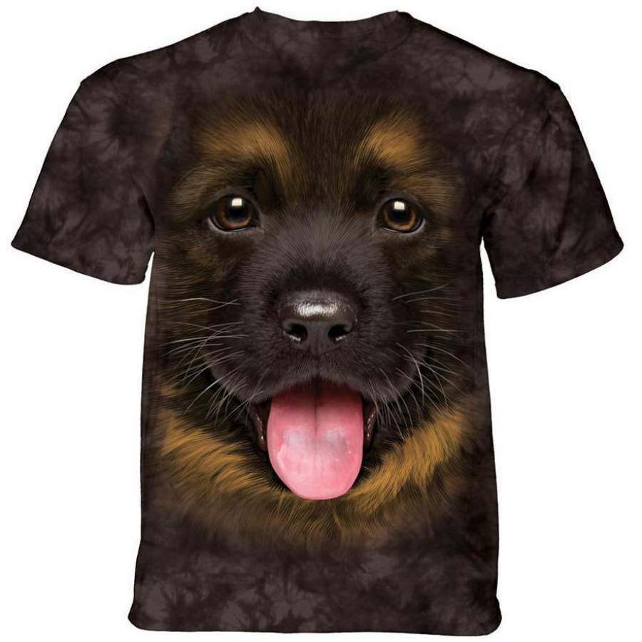 Big Face German Shepherd Puppy – Adult Unisex T-Shirt