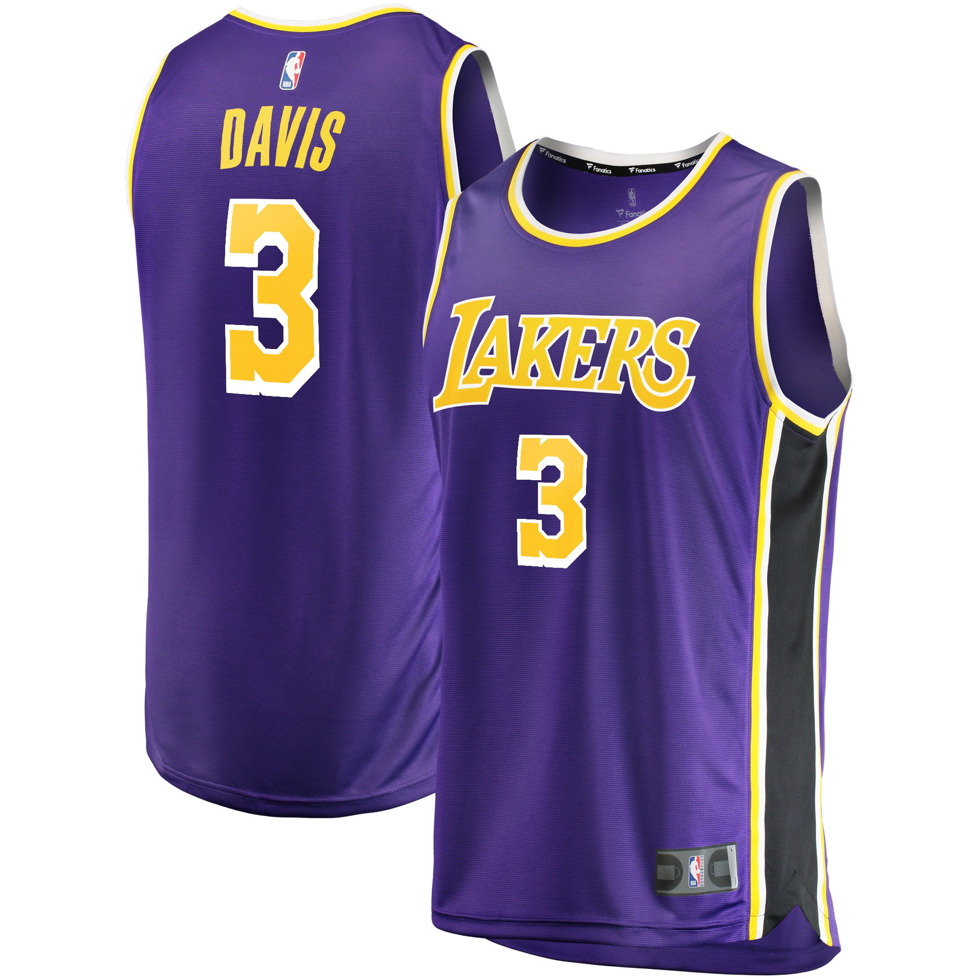 Anthony Davis Los Angeles Lakers Fanatics Branded 2020/21 Fast Break Replica Jersey – Association Edition – Purple NBA