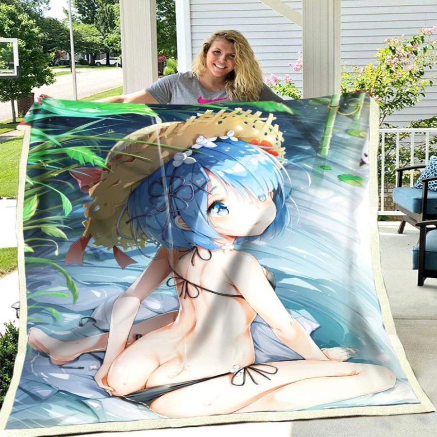 A Sexy Swimsuit Fleece Blanket