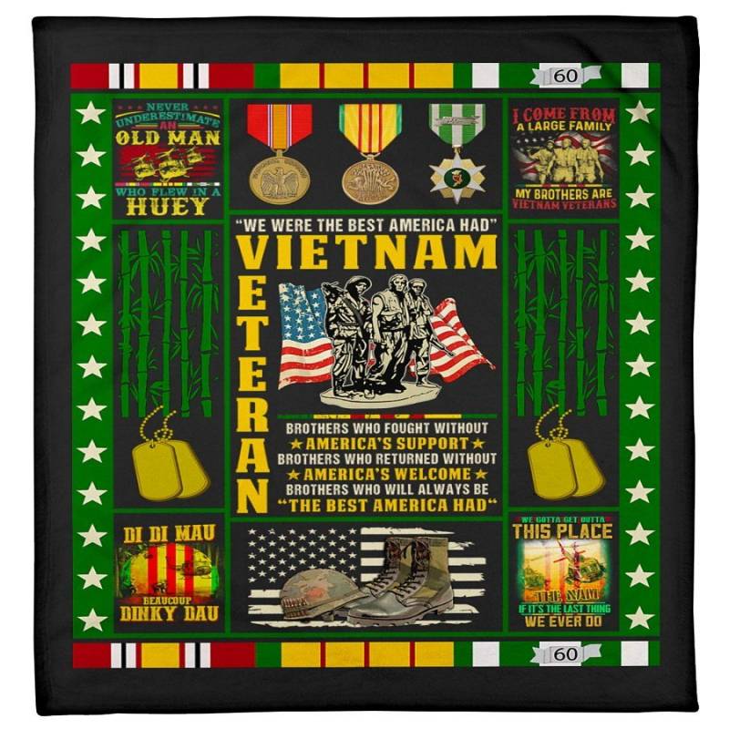 We Were The Best American Had Vietnam Veteran For Soldiers Fleece Blanket