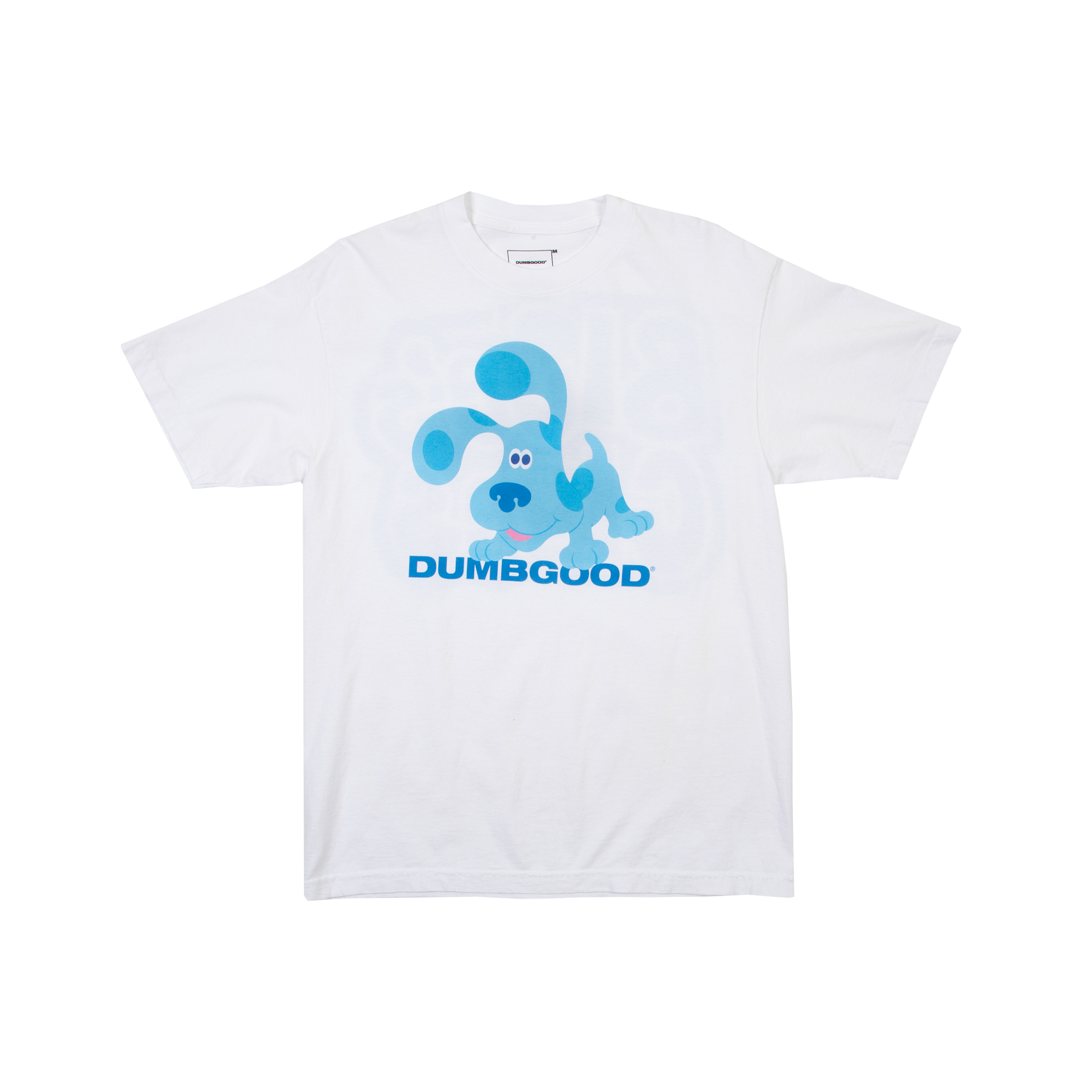 Blue Skidooed White Tee