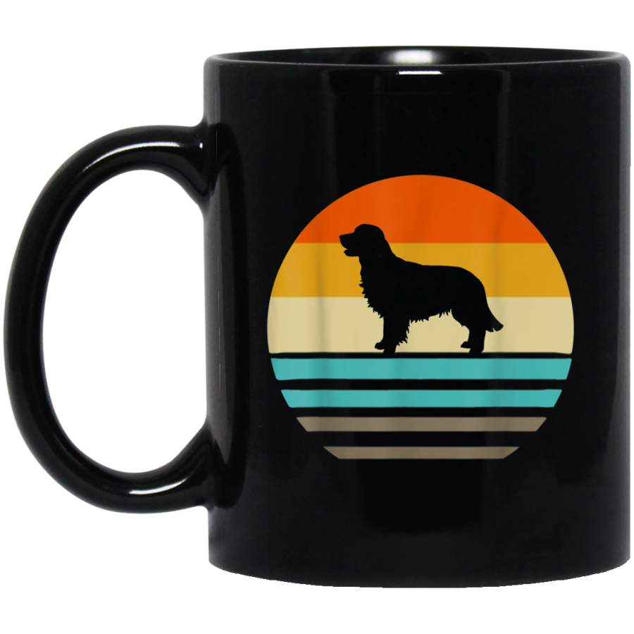 Golden Retriever Dog Retro Vintage 70s Silhouette Gift Mug