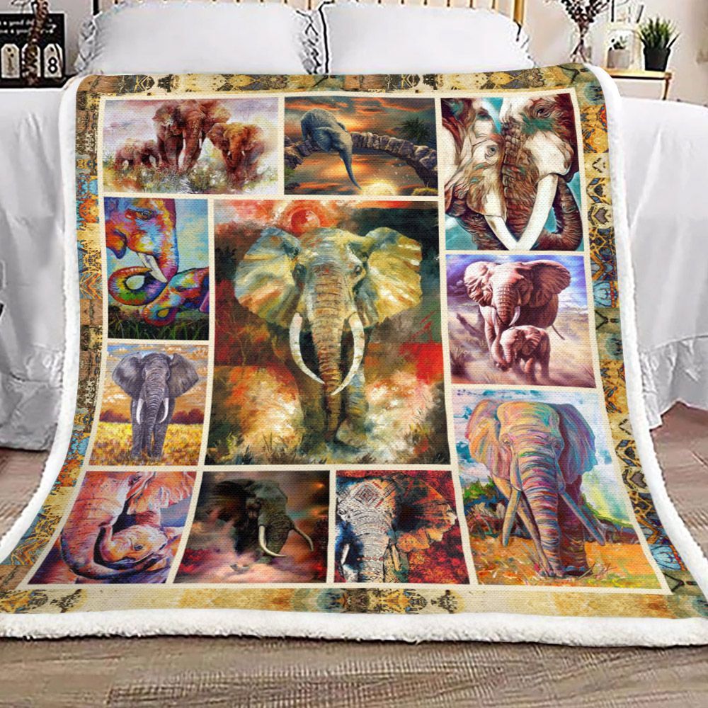 Elephant Yh25100571F Sherpa Fleece Blanket