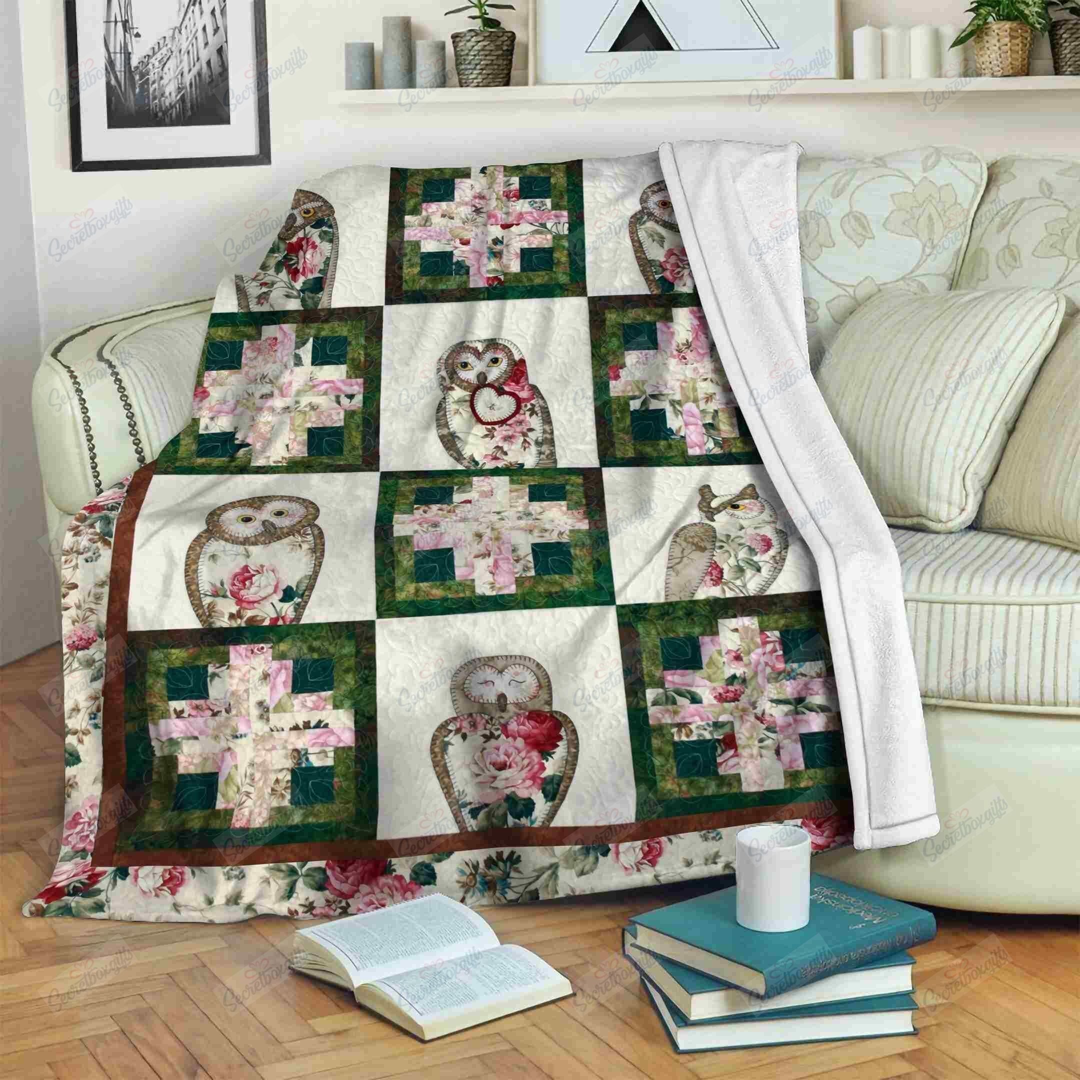 Owl Flower Gs-Cl-Ml2504 Fleece Blanket