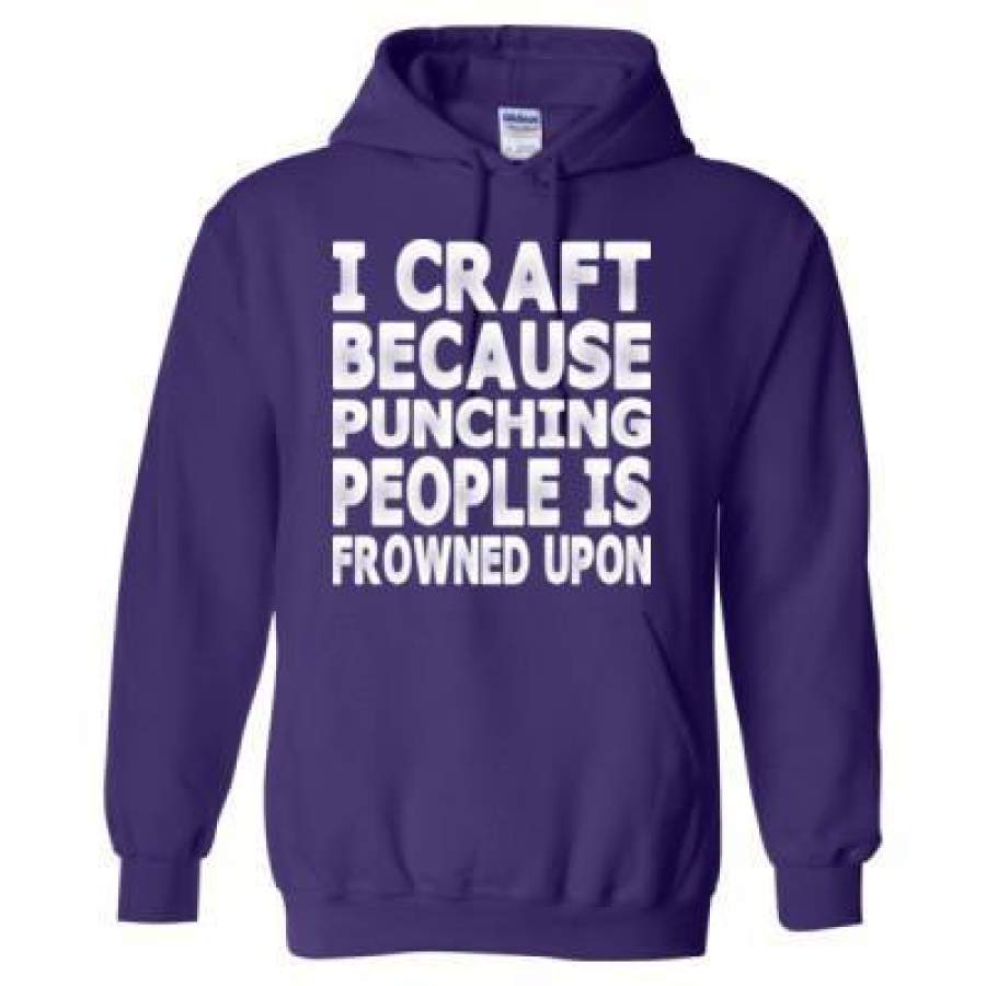 AGR I Craft Because Punching People Is Frowned Upon – Heavy Blend™ Hooded Sweatshirt