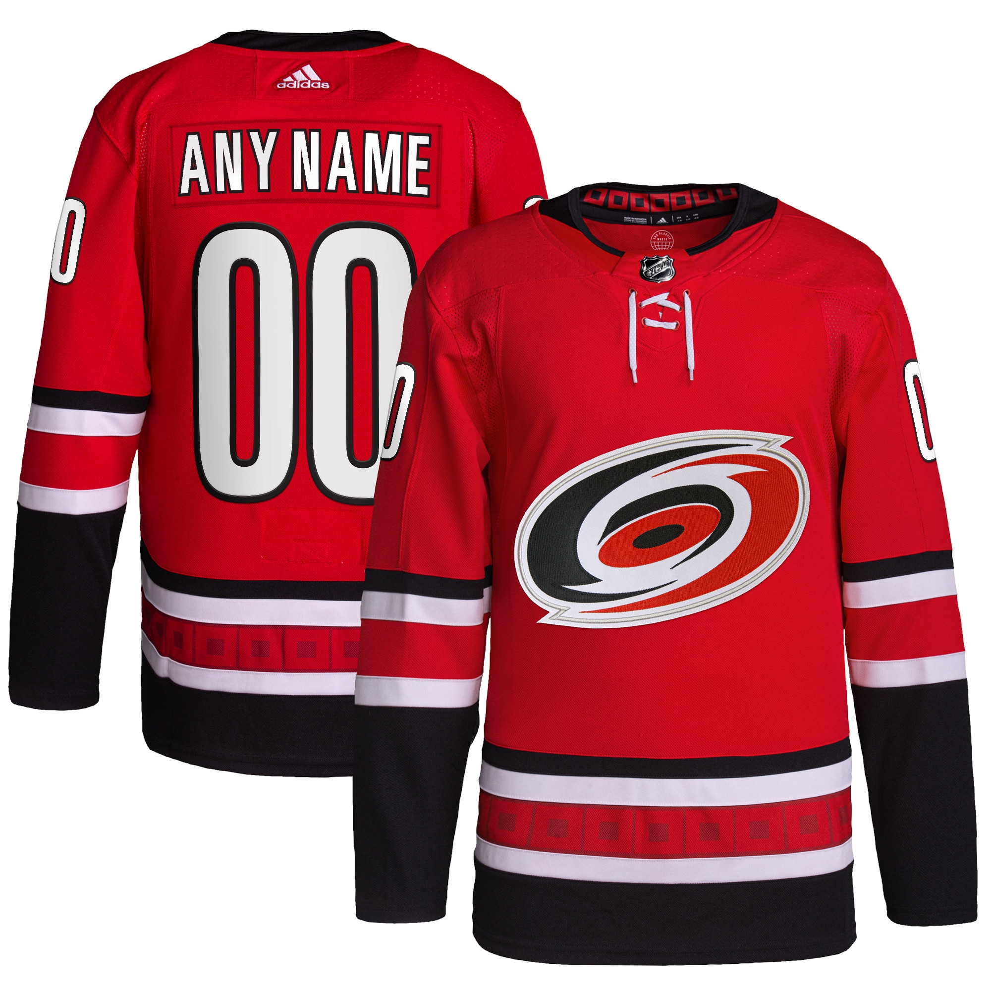 Men's Carolina Hurricanes adidas Red Alternate Primegreen Authentic Pro Custom Jersey