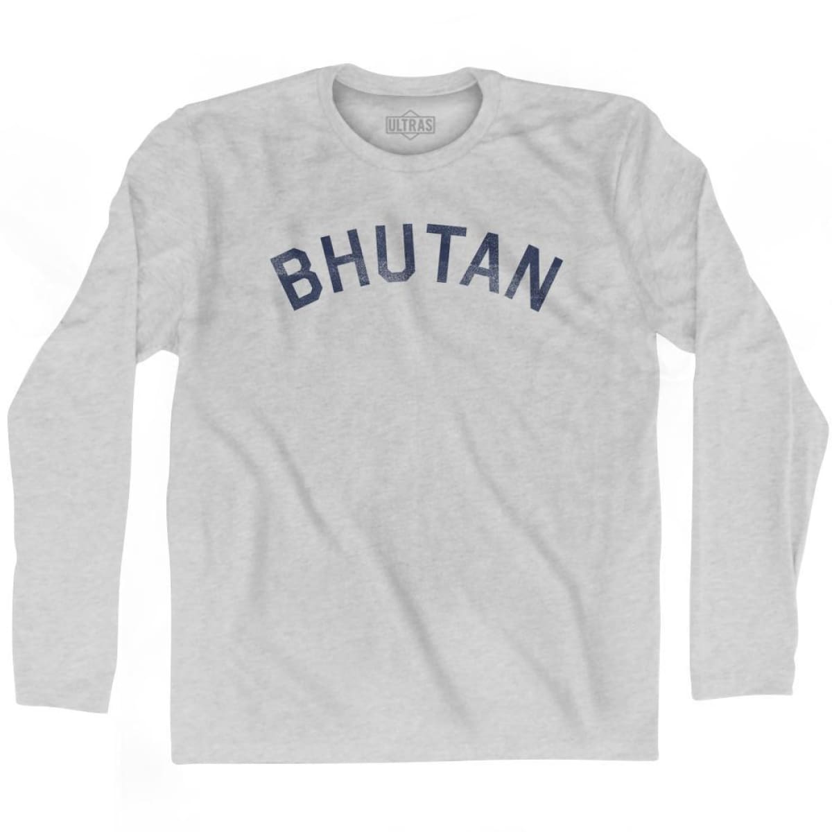 Bhutan Vintage City Adult Cotton Long Sleeve T-shirt