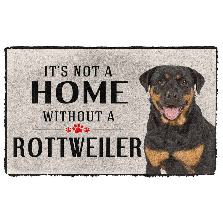 Waybackapparel Its Not A Home Without A Rottweiler Custom 3D Doormat