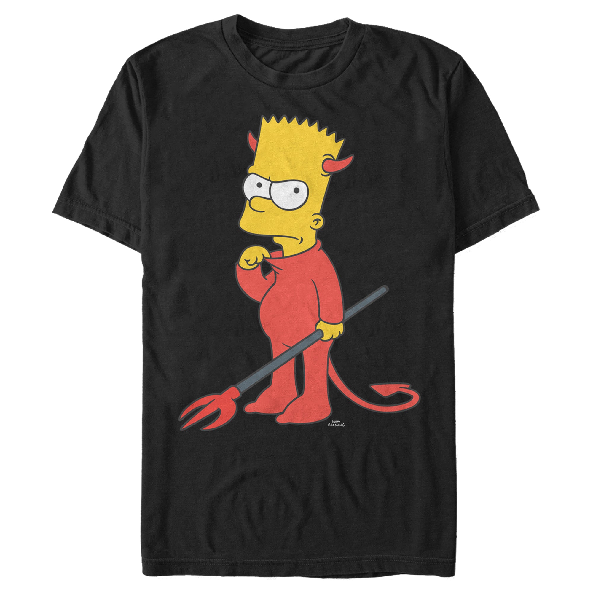 The Simpsons Men’S Devil Bart  T-Shirt