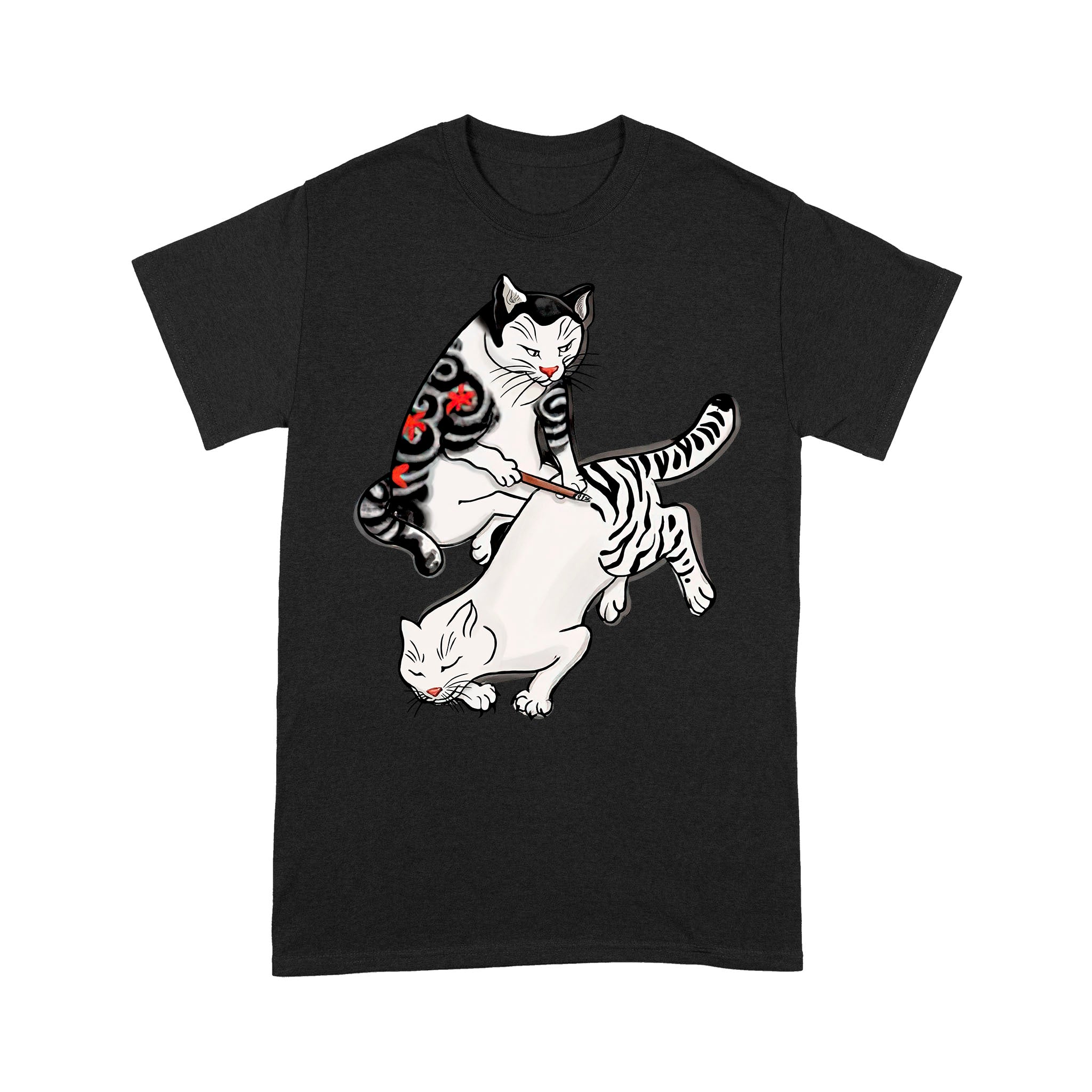 Tattoo Cats Japanese Ukiyo Art Style Ink – Standard T-Shirt