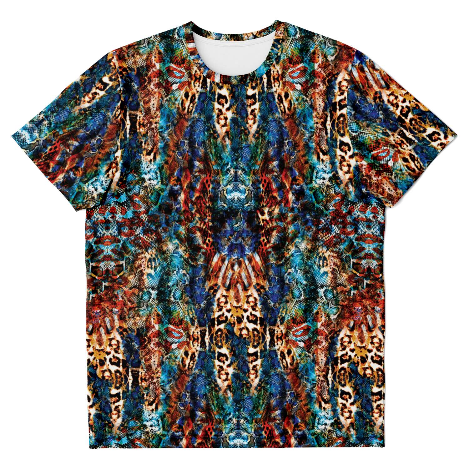 Abstract Floral Animal Print T-Shirt