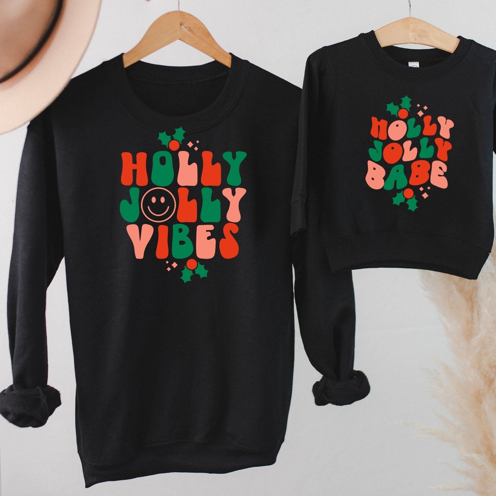 Mommy and me Christmas Sweatshirts Matching Christmas Outfits Mom Toddler Boy Girl Dad and son Mom Daughter Mom and son crewneck sweaters