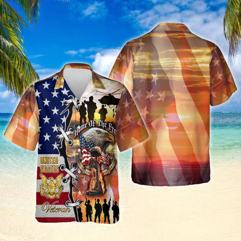 Veteran Home Of The Free Hawaii Shirt Ha103544