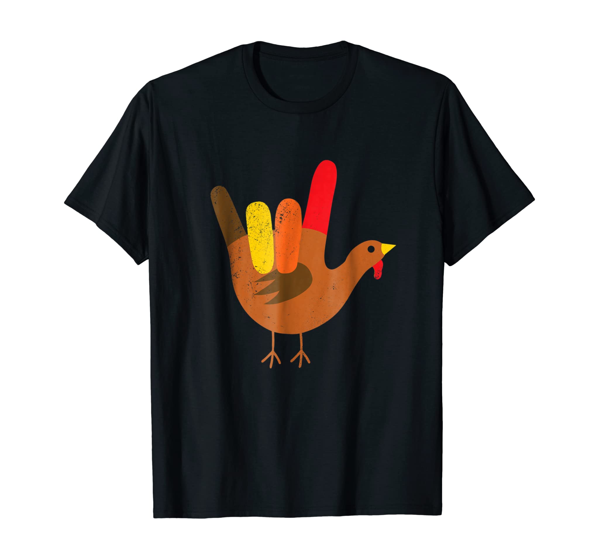 American Sign Language I Love You Thanksgiving Turkey Tshirt